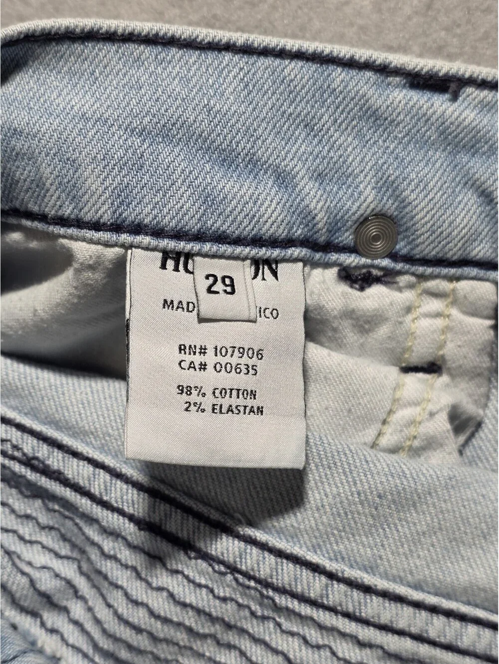 Hudson Jeans Mens Size 29 The Blinder Skinny Biker (M406DFA) Moto Distressed